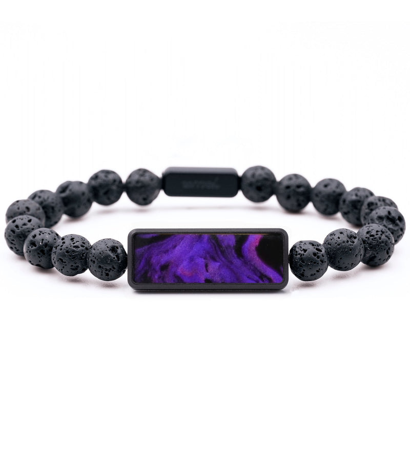 Lava Bead ResinArt Bracelet - Lora (Purple, 794286)