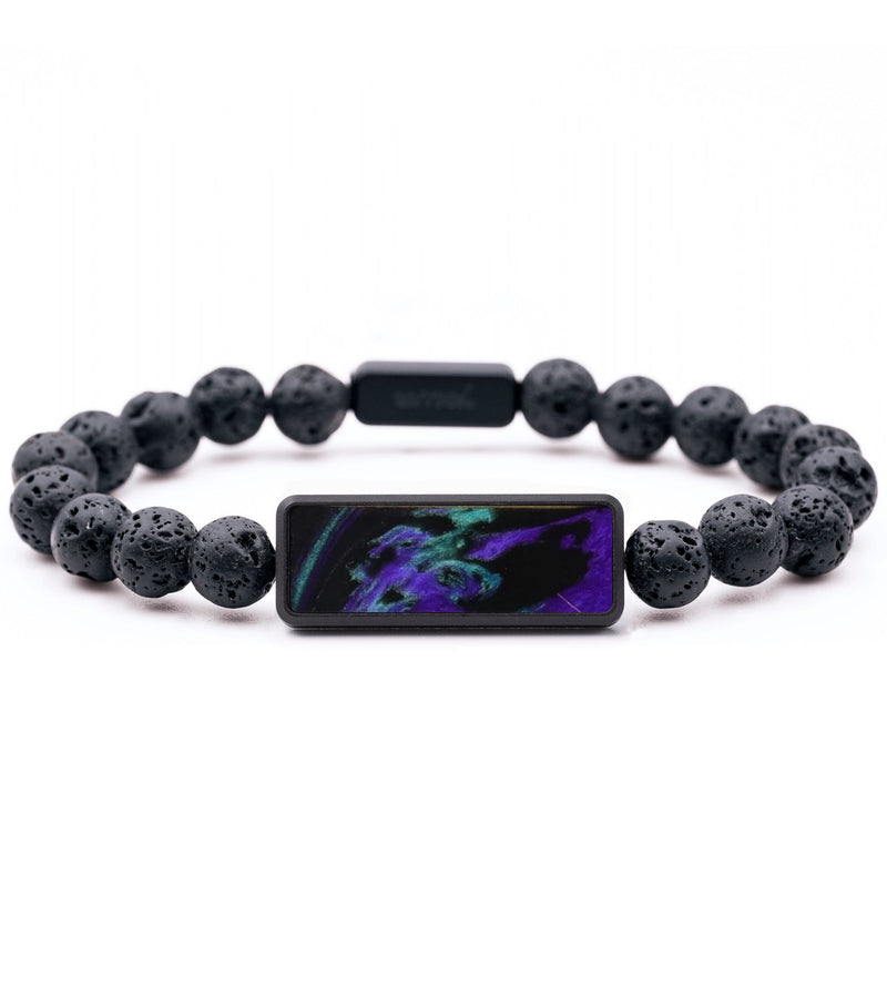 Lava Bead ResinArt Bracelet - Luka (Purple, 794291)