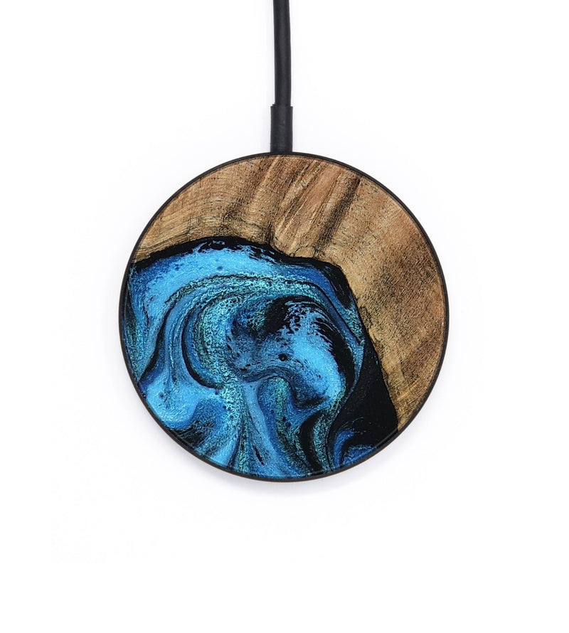 Circle Wood Wireless Charger - Ashlie (Blue, 794390)