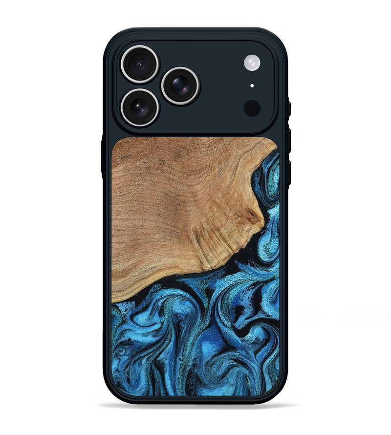 iPhone 17 Pro Max Wood Phone Case - Noor (Blue, 794391)