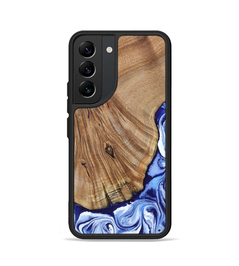 Galaxy S22 Wood Phone Case - Corine (Blue, 794393)
