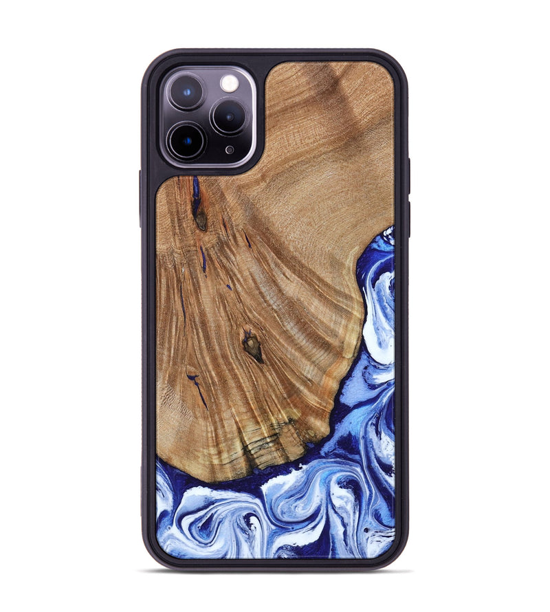 iPhone 11 Pro Max Wood Phone Case - Corine (Blue, 794393)