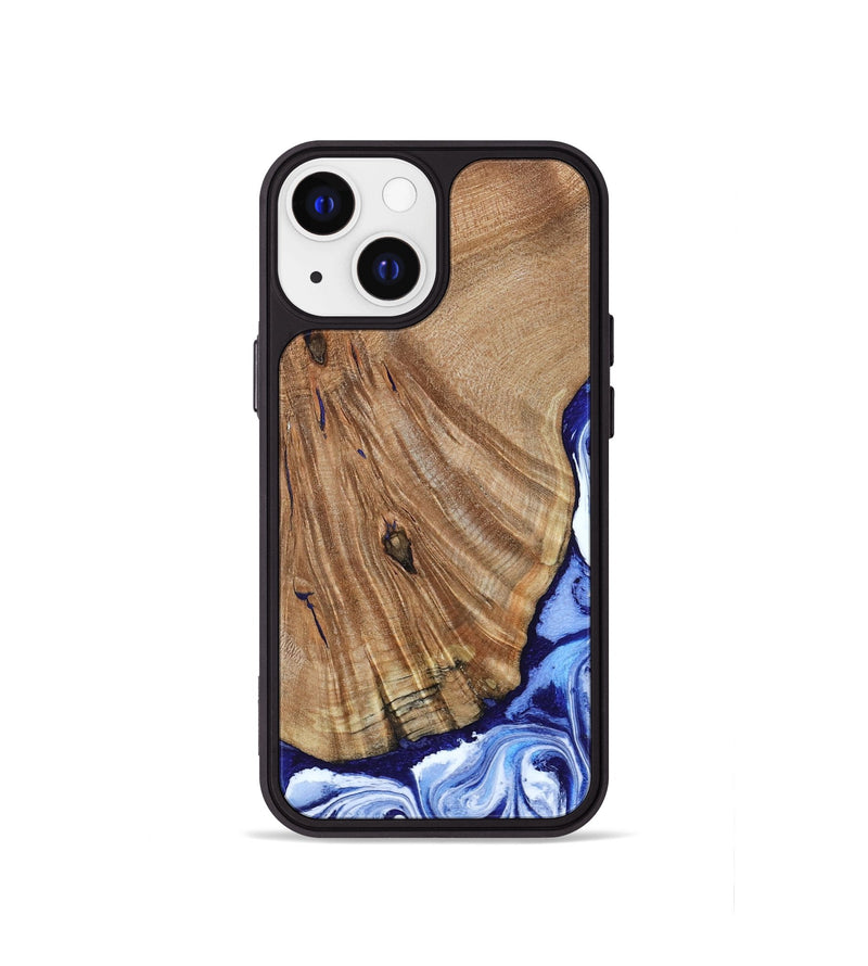 iPhone 13 mini Wood Phone Case - Corine (Blue, 794393)
