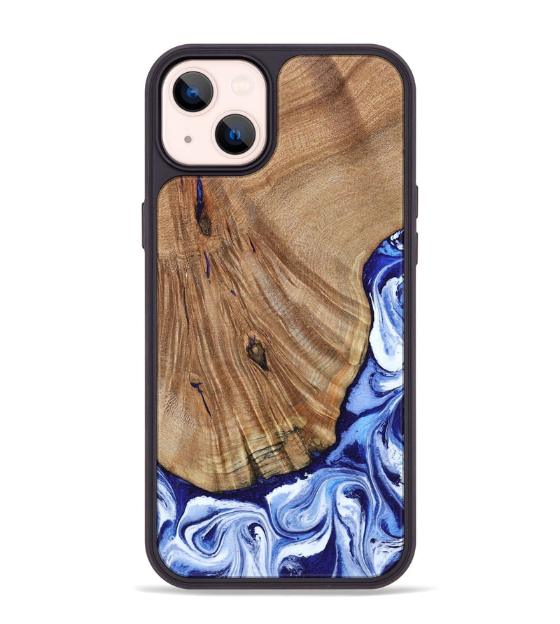 iPhone 14 Plus Wood Phone Case - Corine (Blue, 794393)