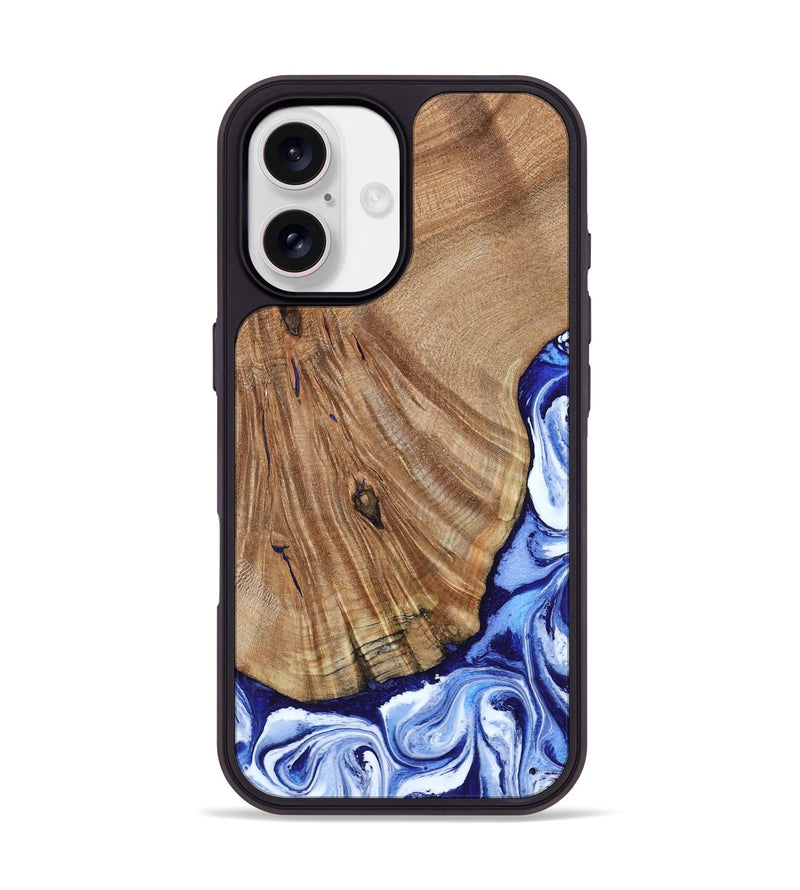 iPhone 17 Wood Phone Case - Corine (Blue, 794393)