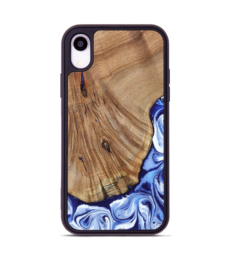 iPhone Xr Wood Phone Case - Corine (Blue, 794393)