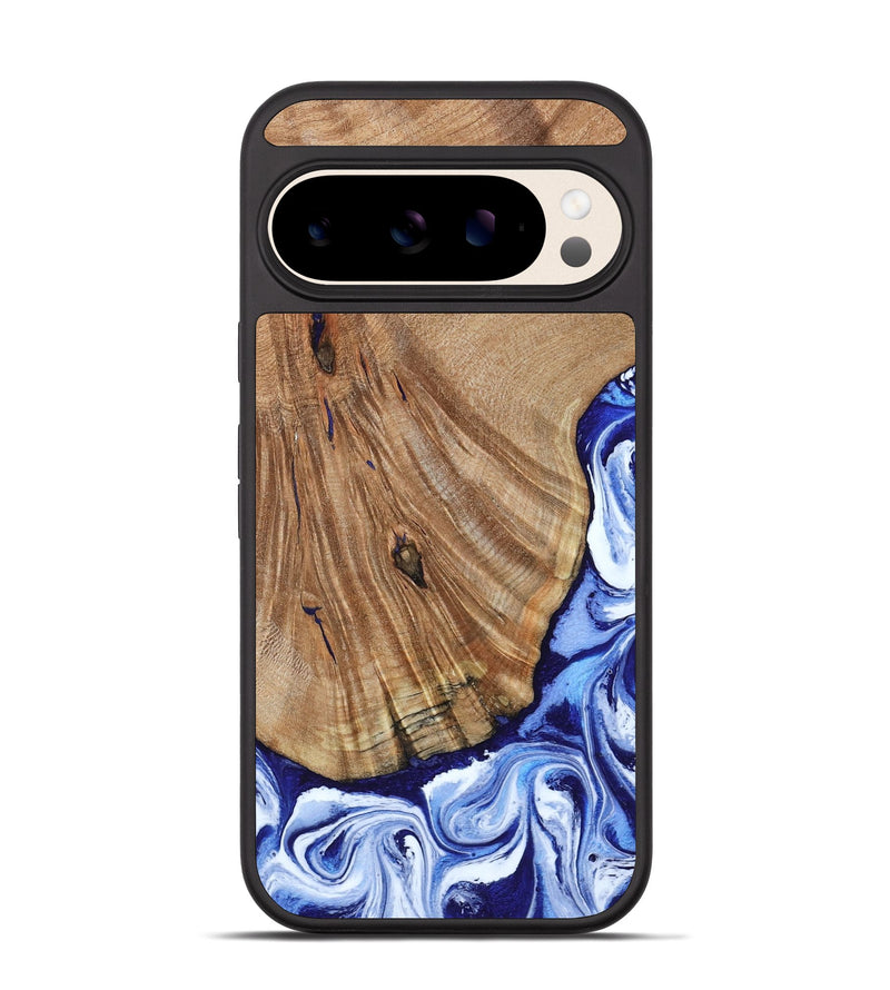 Pixel 10 Wood Phone Case - Corine (Blue, 794393)