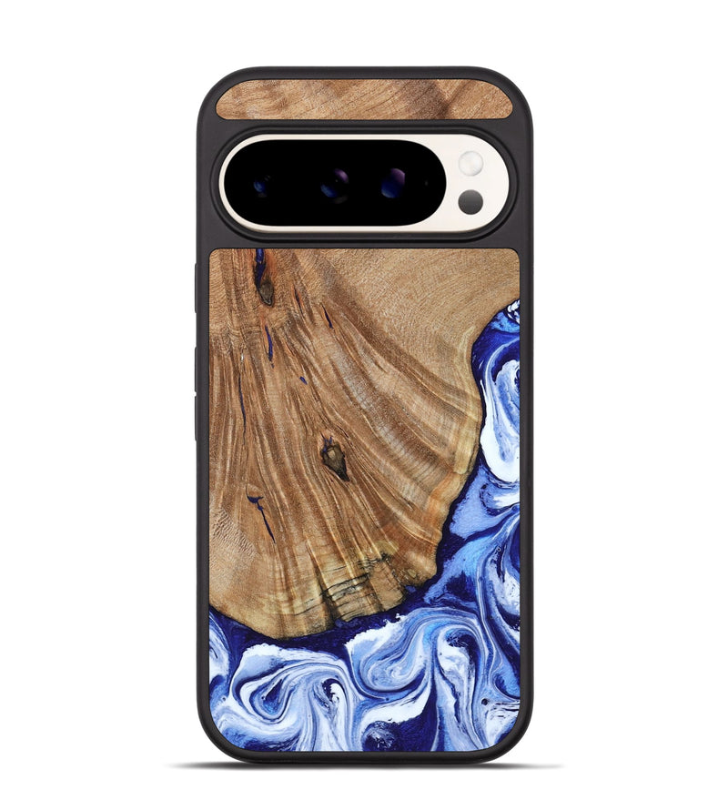 Pixel 9 Pro Wood Phone Case - Corine (Blue, 794393)