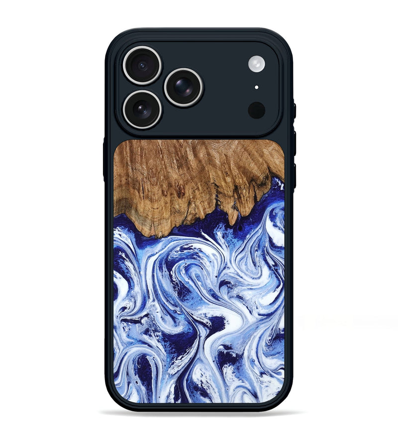 iPhone 17 Pro Max Wood Phone Case - Maleah (Blue, 794394)