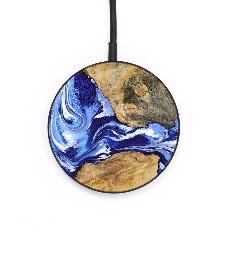 Circle Wood Wireless Charger - Clemmie (Blue, 794395)
