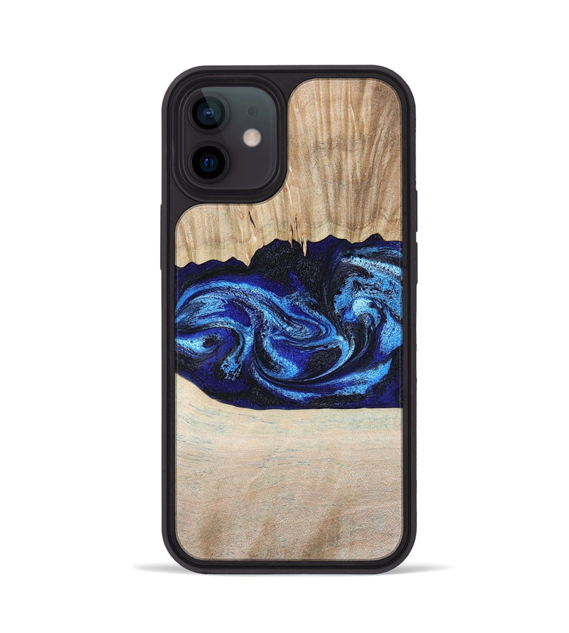 iPhone 12 Wood Phone Case - Muriel (Blue, 794396)
