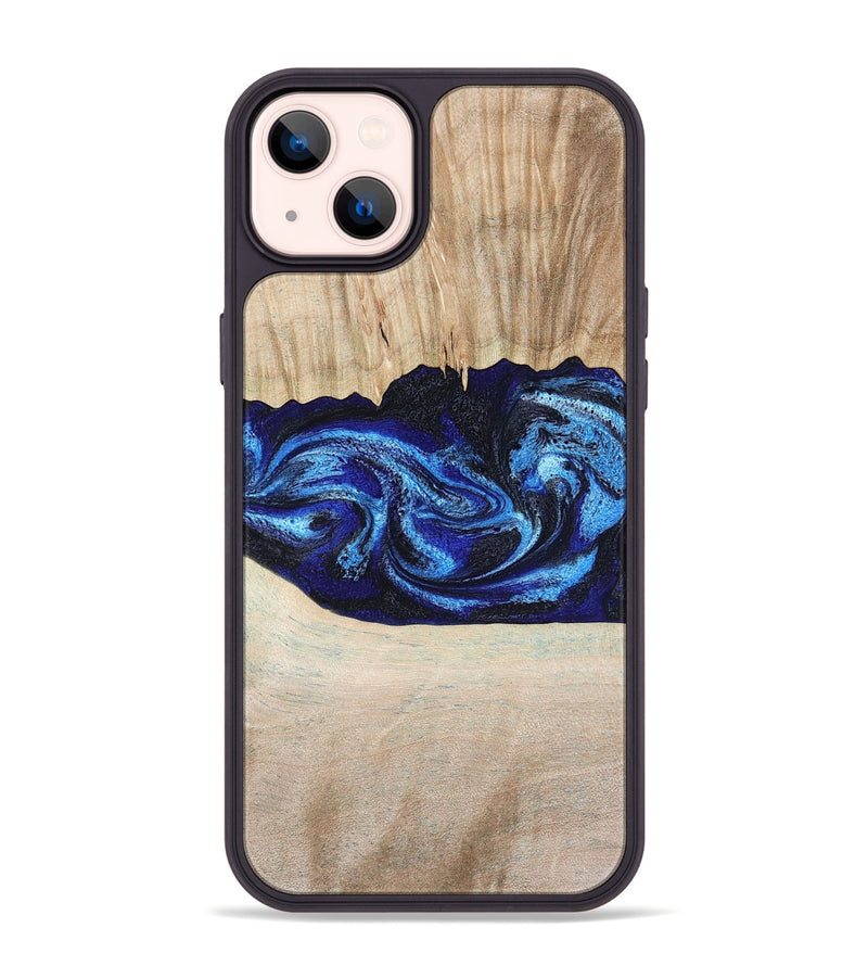 iPhone 14 Plus Wood Phone Case - Muriel (Blue, 794396)