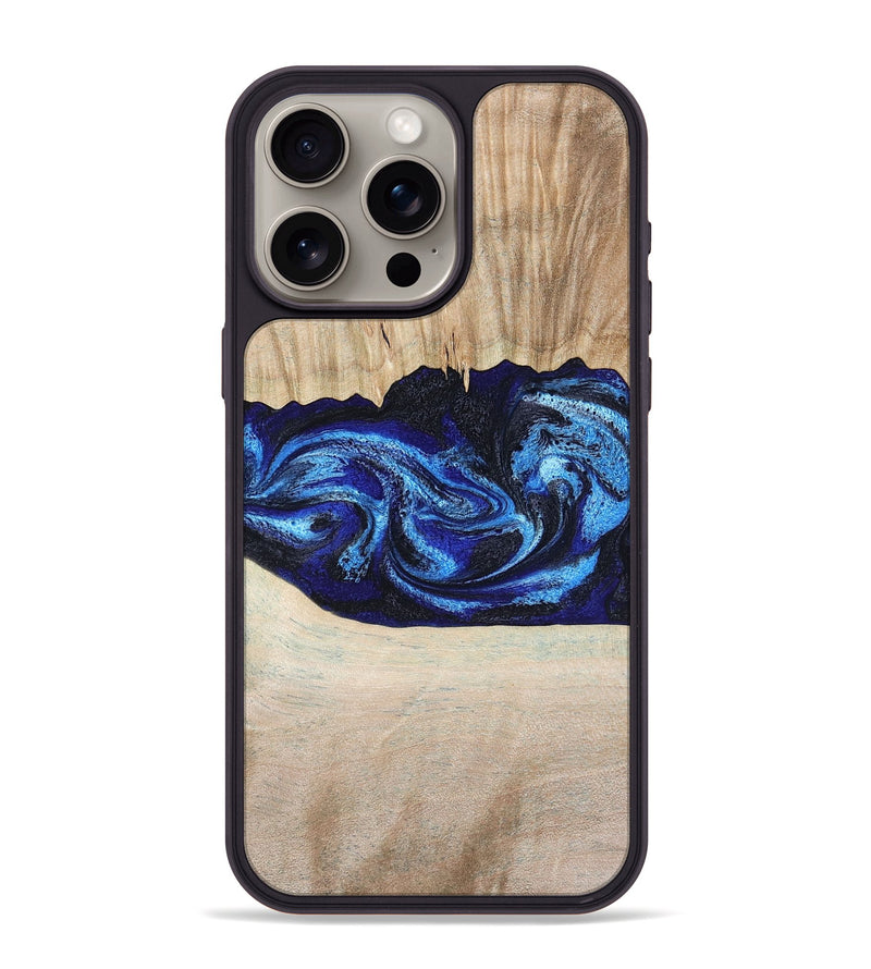 iPhone 15 Pro Max Wood Phone Case - Muriel (Blue, 794396)