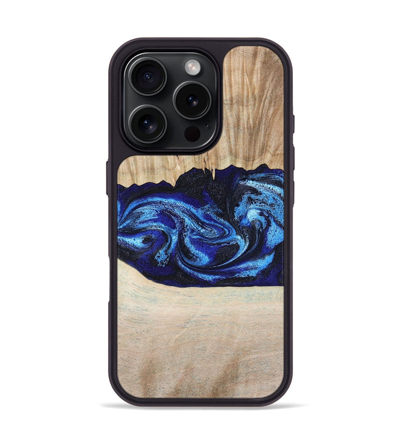 iPhone 16 Pro Wood Phone Case - Muriel (Blue, 794396)