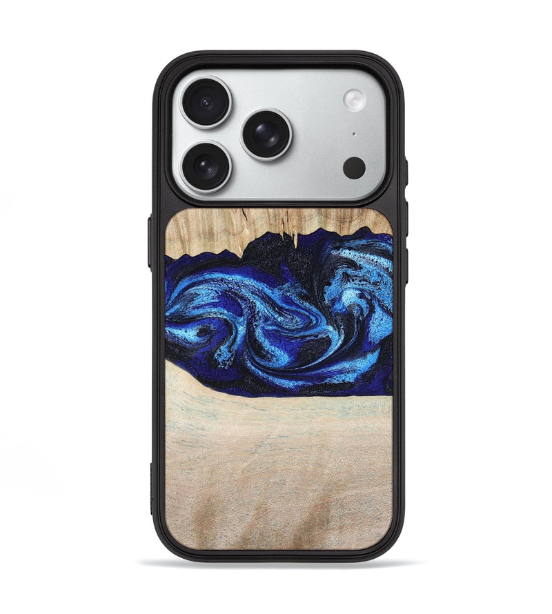 iPhone 18 Pro Wood Phone Case - Muriel (Blue, 794396)