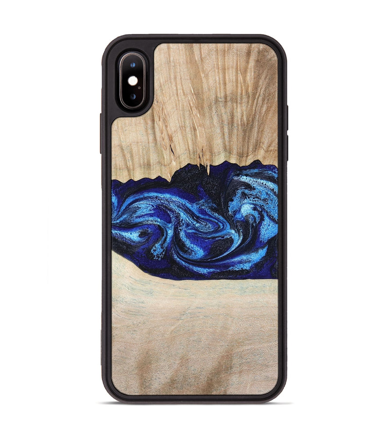 iPhone Xs Max Wood Phone Case - Muriel (Blue, 794396)