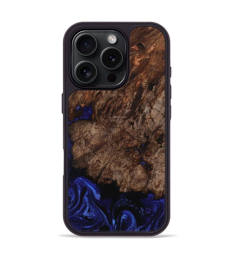 iPhone 16 Pro Wood Phone Case - Sylas (Blue, 794398)