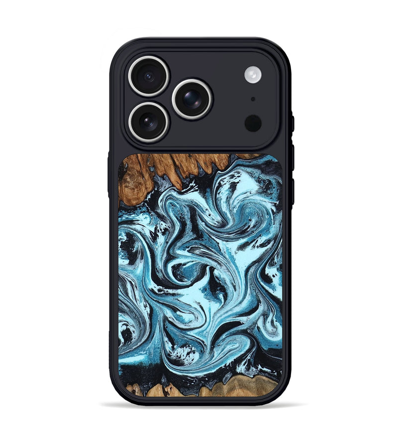 iPhone 17 Pro Wood Phone Case - Bristol (Blue, 794403)