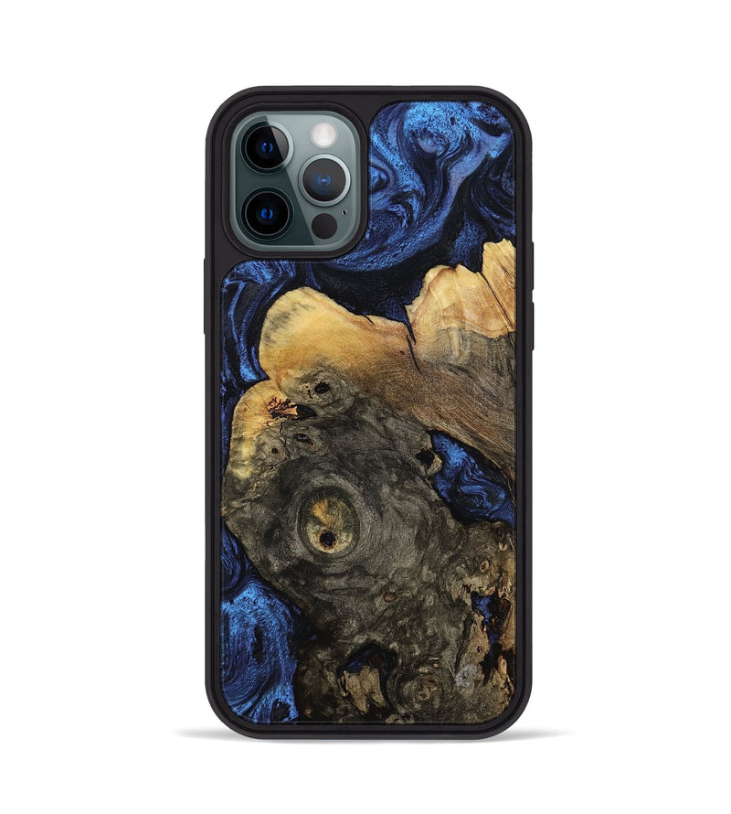 iPhone 12 Pro Wood Phone Case - Lian (Blue, 794424)