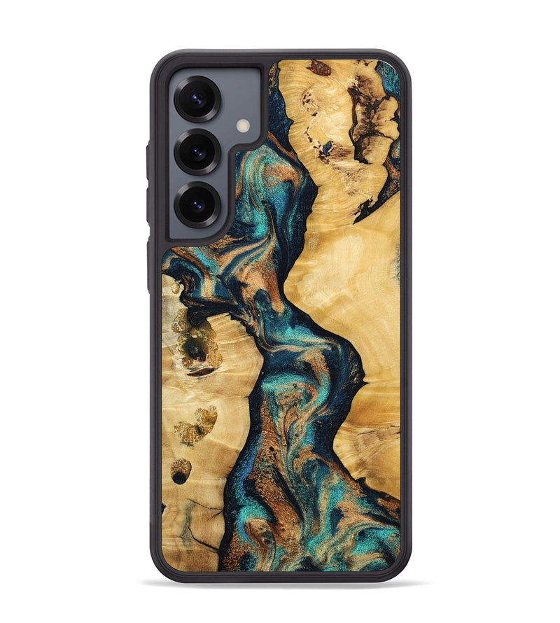 Galaxy S25 Plus Wood Phone Case - Yaretzi (Teal & Gold, 794478)