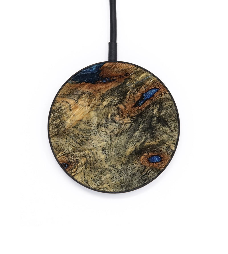 Circle Wood Wireless Charger - Miles (Teal & Gold, 794505)