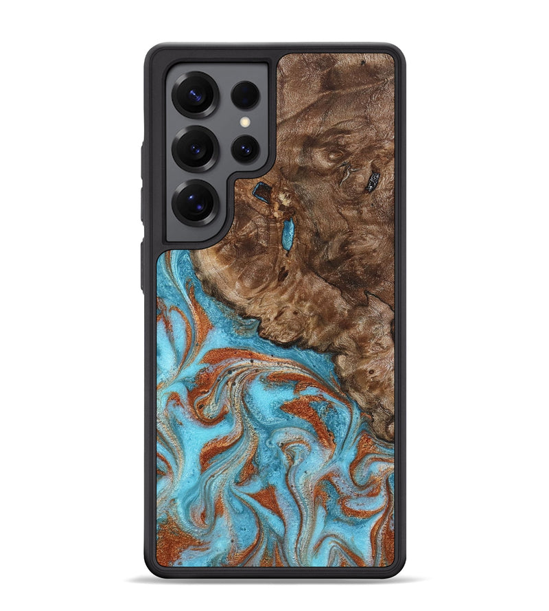 Galaxy S25 Ultra Wood Phone Case - Reuben (Teal & Gold, 794506)