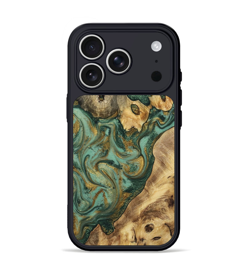 iPhone 17 Pro Wood Phone Case - Nestor (Green, 794537)