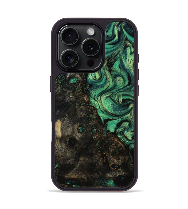 iPhone 16 Pro Wood Phone Case - Suzette (Green, 794542)