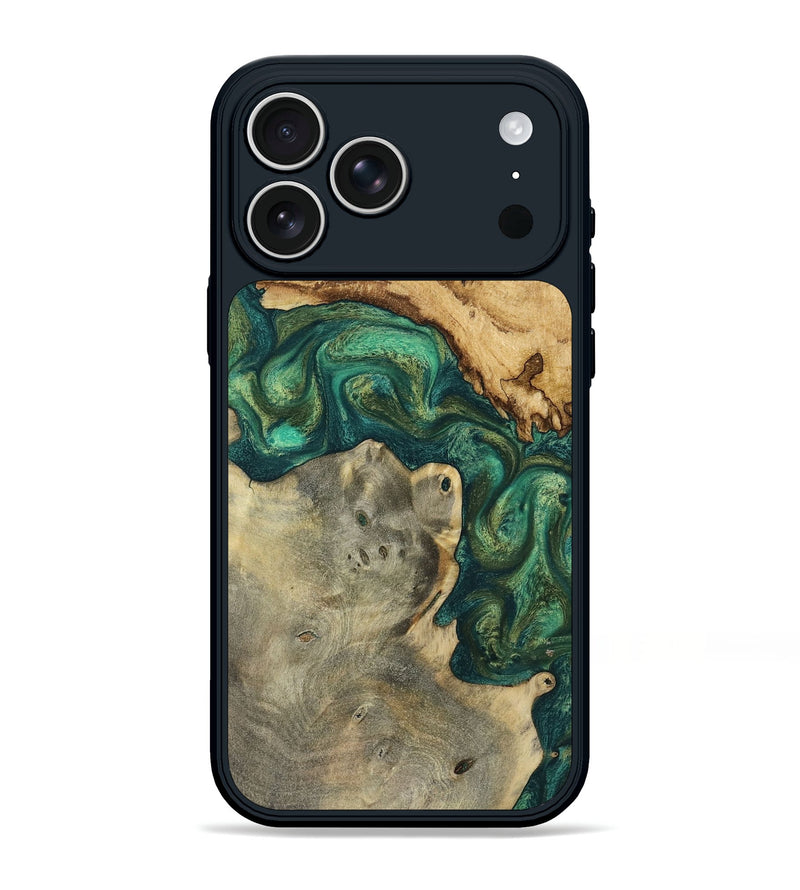 iPhone 17 Pro Max Wood Phone Case - Irene (Green, 794543)