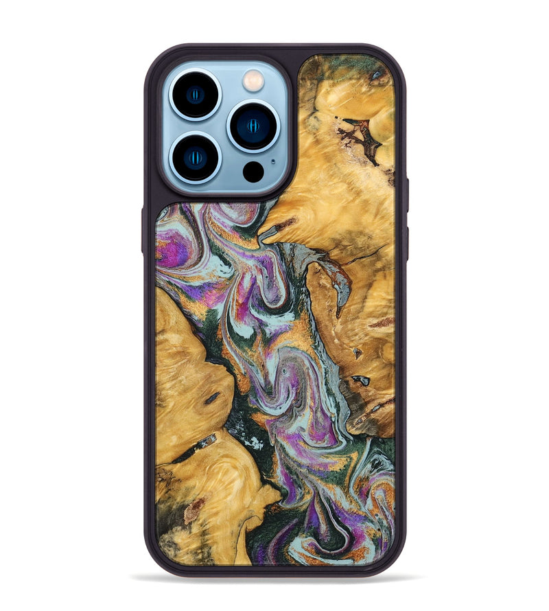iPhone 14 Pro Max Wood Phone Case - Barry (Green, 794560)