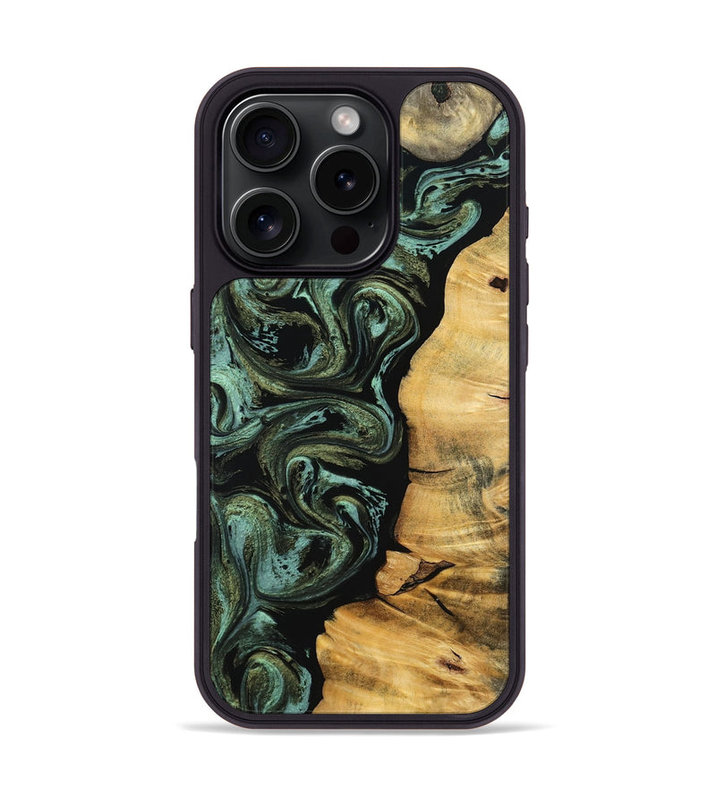 iPhone 16 Pro Wood Phone Case - Olaf (Green, 794565)