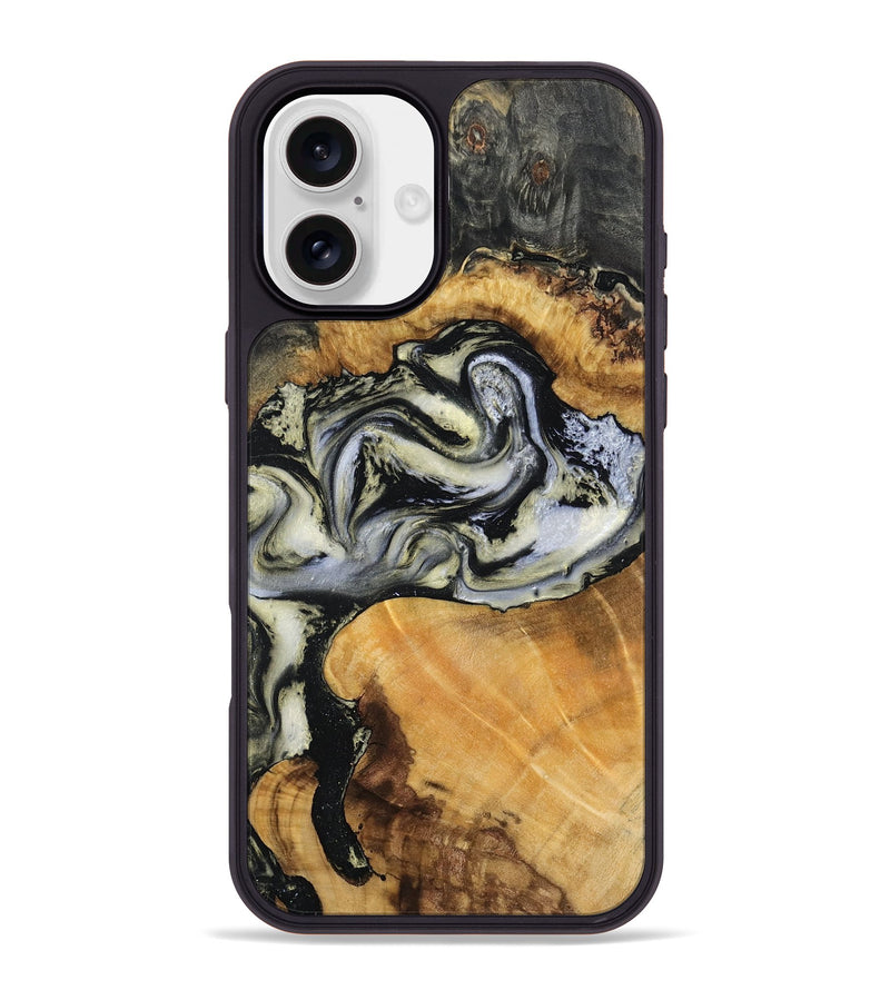 iPhone 16 Plus Wood Phone Case - Lucius (Black & White, 794569)