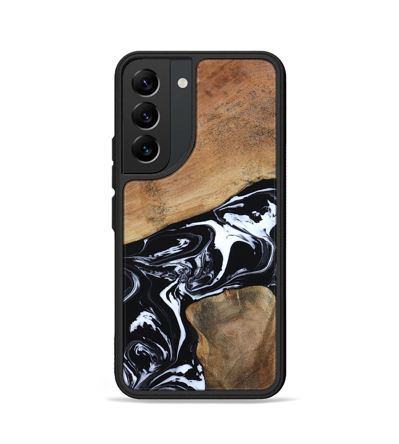 Galaxy S22 Wood Phone Case - Astrid (Black & White, 794575)