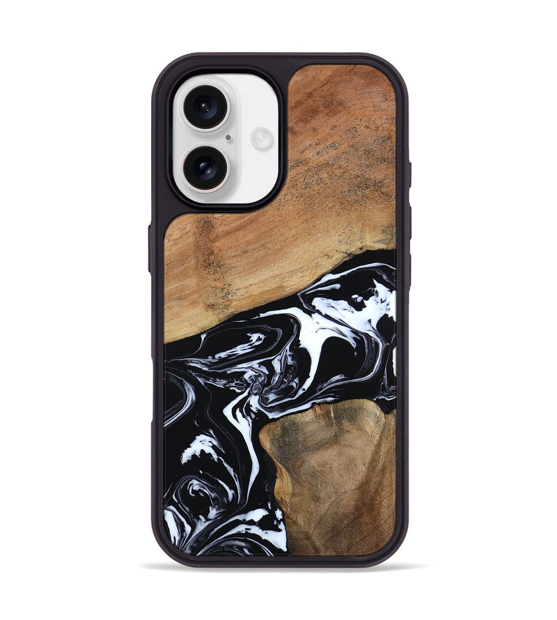 iPhone 17 Wood Phone Case - Astrid (Black & White, 794575)