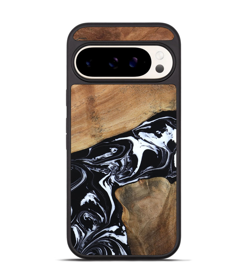 Pixel 9 Wood Phone Case - Astrid (Black & White, 794575)