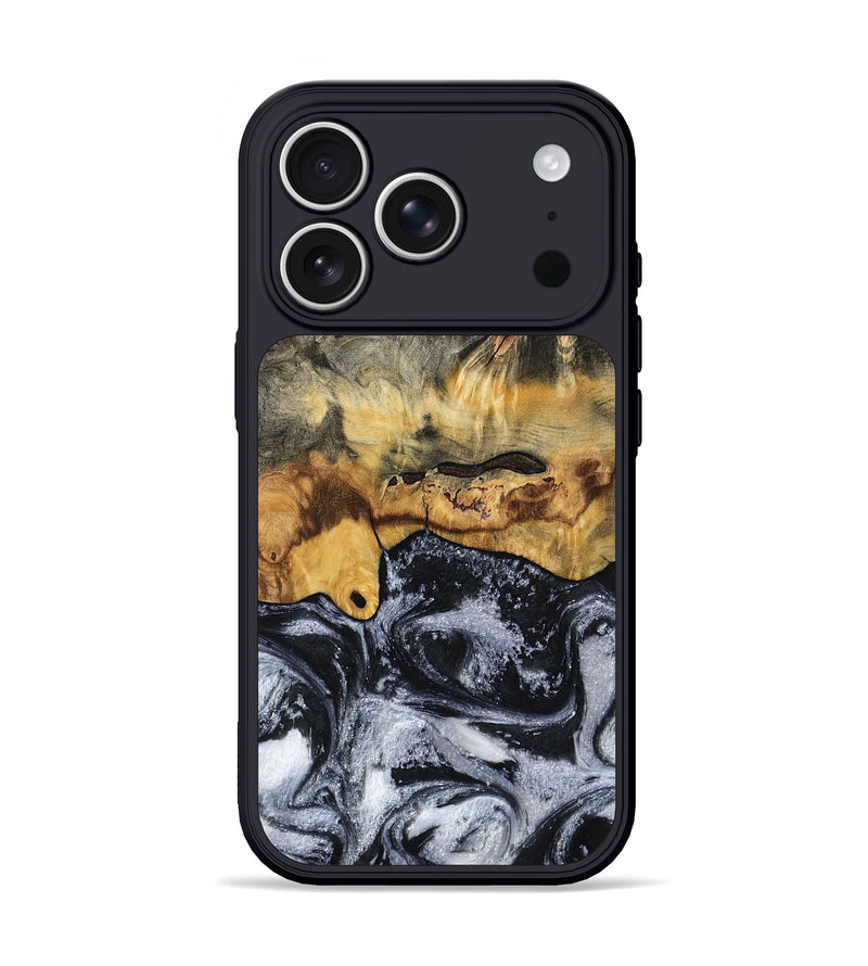 iPhone 17 Pro Wood Phone Case - Leta (Black & White, 794576)