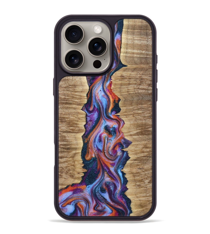 iPhone 16 Pro Max Wood Phone Case - Chelsi (Blue, 794579)