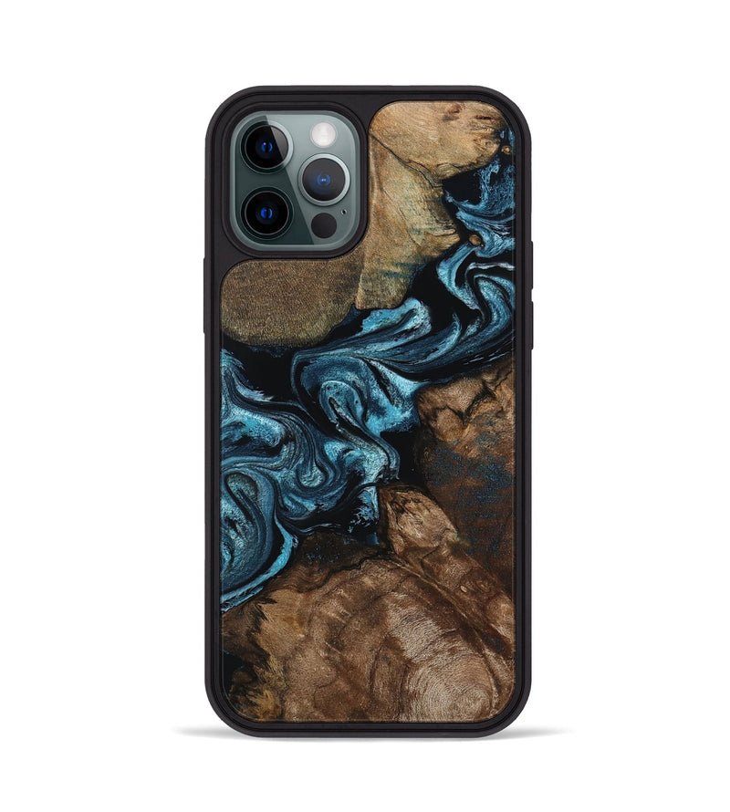 iPhone 12 Pro Wood Phone Case - Murray (Blue, 794582)