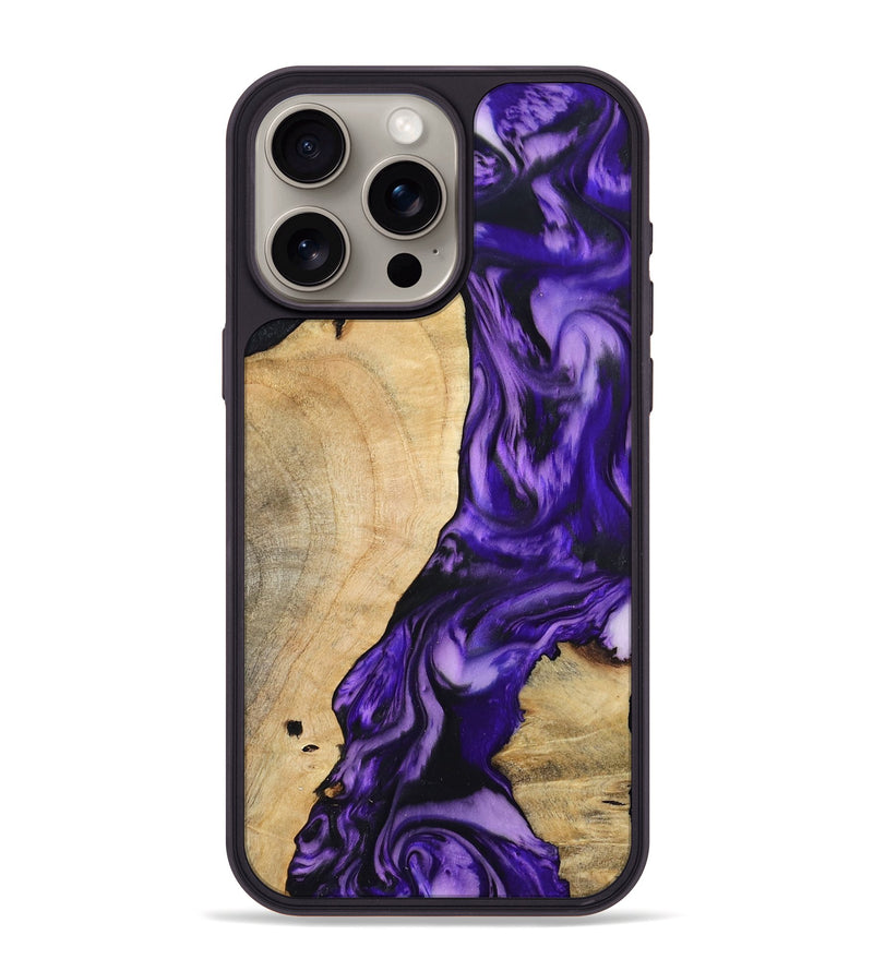 iPhone 15 Pro Max Wood Phone Case - Maxwell (Purple, 794592)
