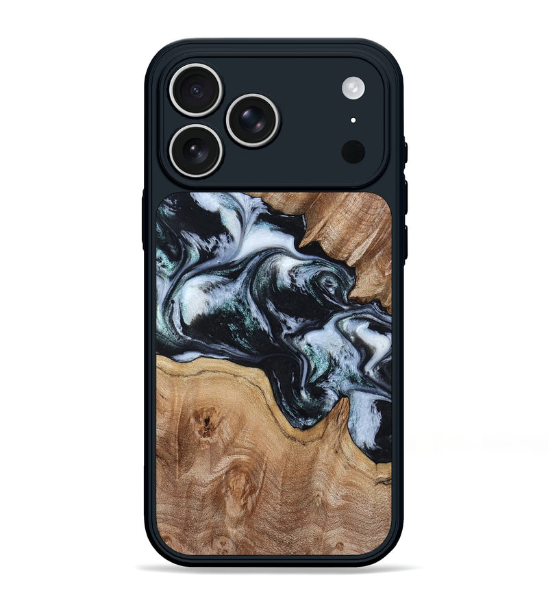 iPhone 17 Pro Max Wood Phone Case - Rena (Black & White, 794611)