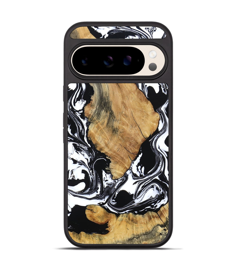Pixel 10 Pro Wood Phone Case - Briar (Black & White, 794626)