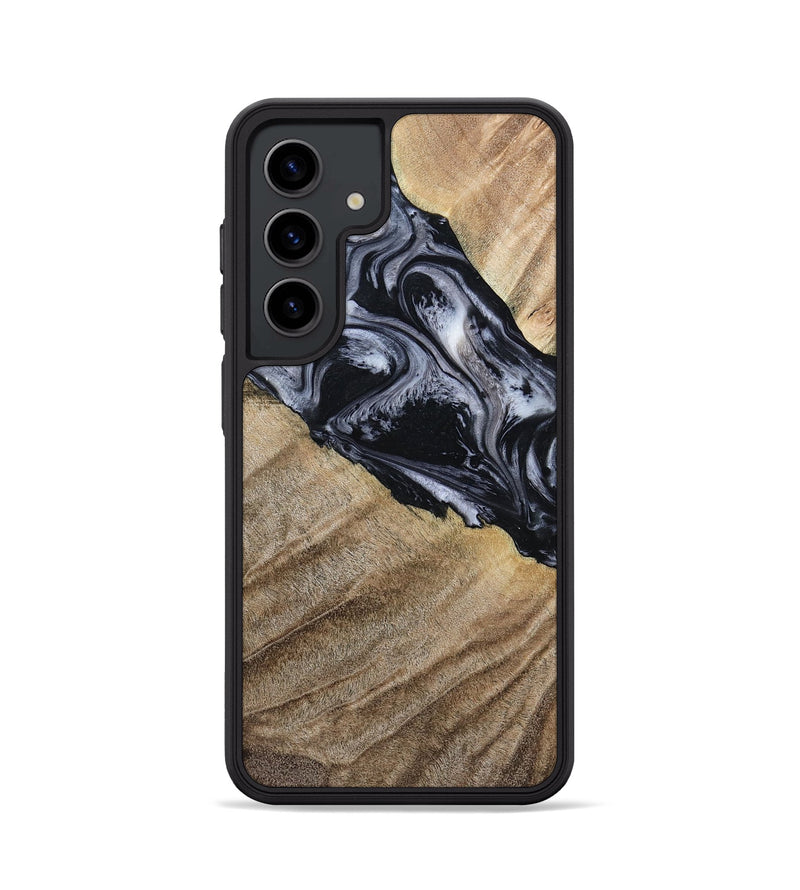 Galaxy S24 Wood Phone Case - Rita (Black & White, 794632)