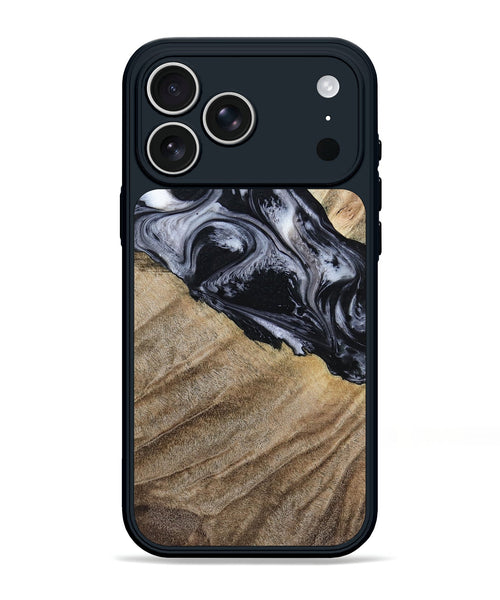 iPhone 17 Pro Max Wood Phone Case - Rita (Black & White, 794632)