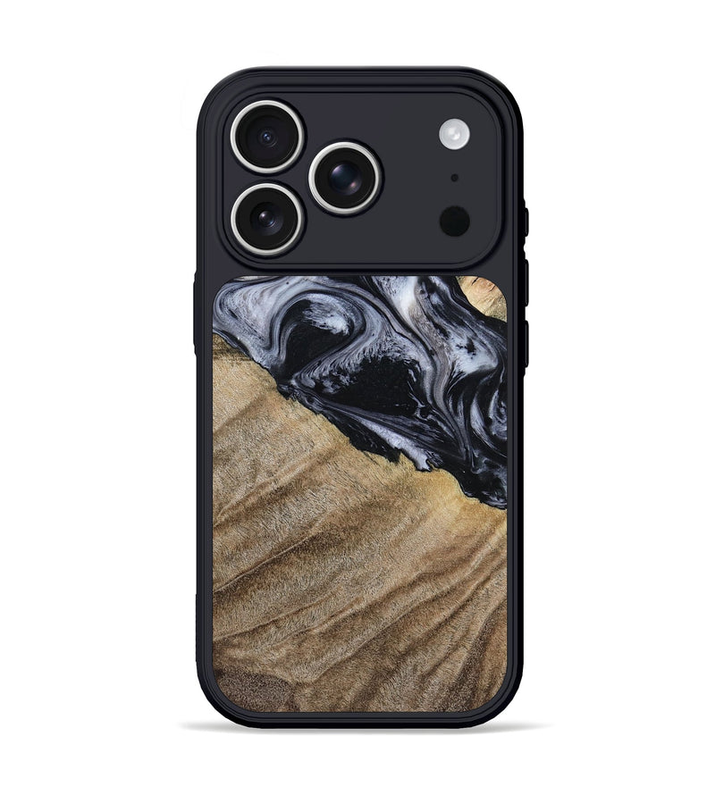 iPhone 17 Pro Wood Phone Case - Rita (Black & White, 794632)
