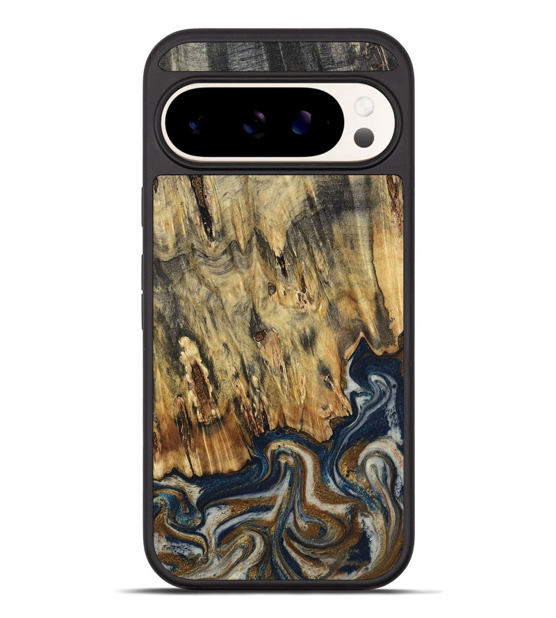 Pixel 10 Pro XL Wood Phone Case - Laylani (Teal & Gold, 794638)