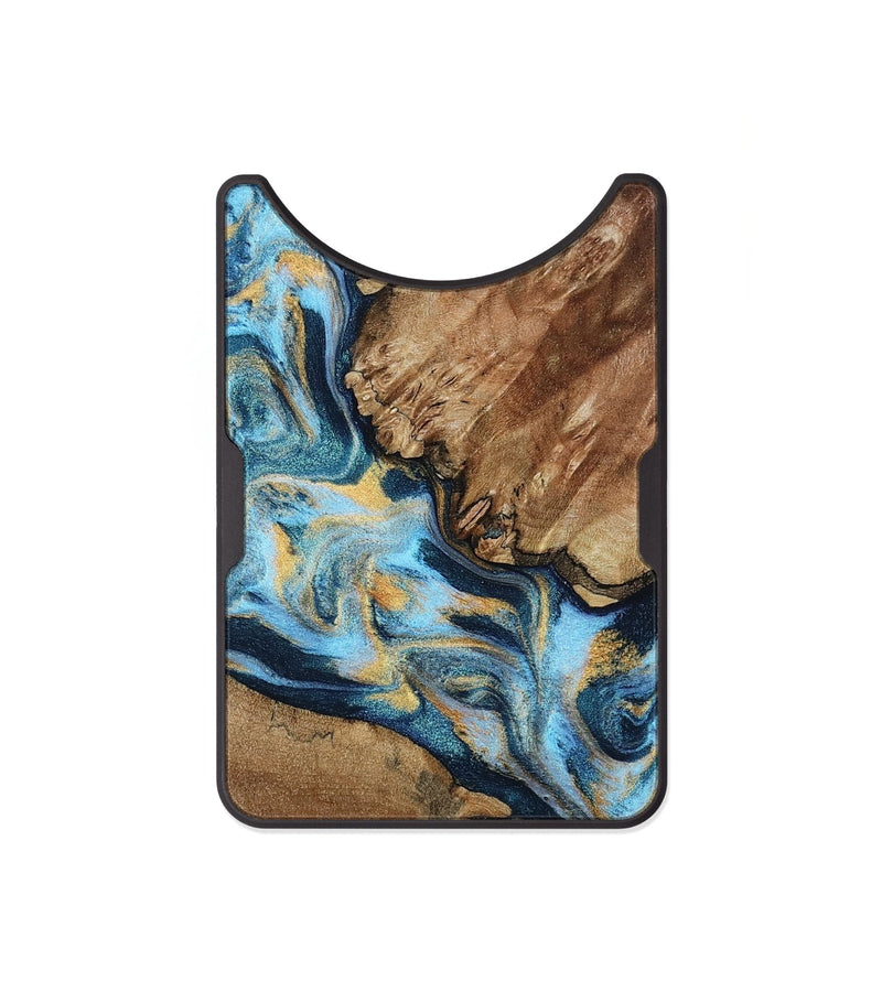 Alloy Wood Wallet - Elton (Teal & Gold, 794649)