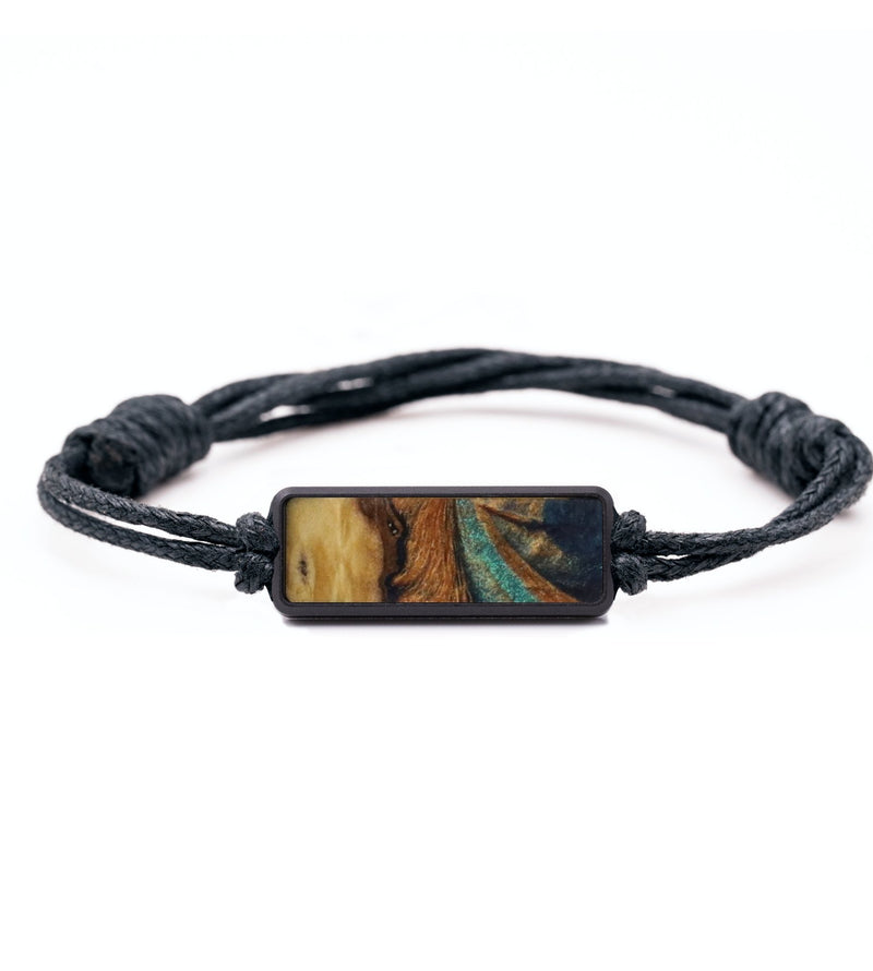 Classic Wood Bracelet - Alexandra (Teal & Gold, 794691)