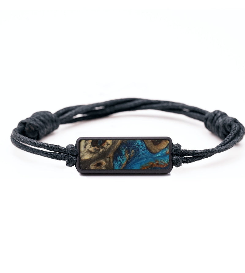 Classic Wood Bracelet - Roxanne (Teal & Gold, 794701)