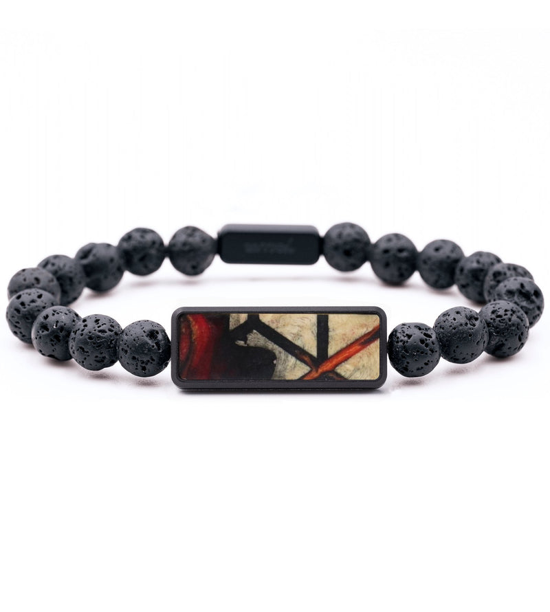 Lava Bead Wood Bracelet - Maurice (Pattern, 794720)