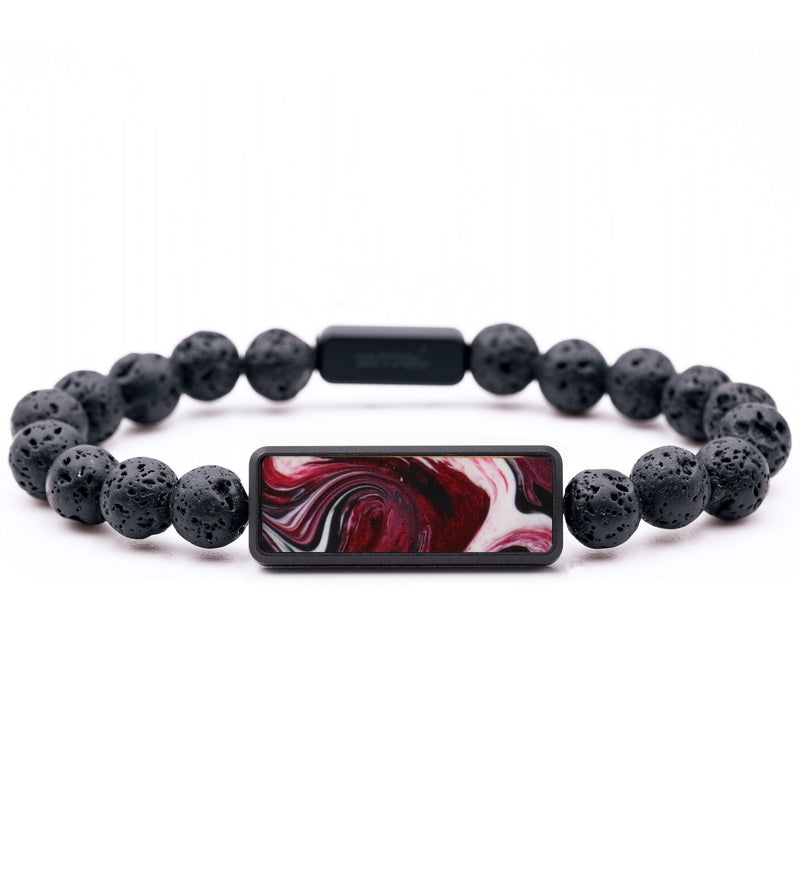 Lava Bead ResinArt Bracelet - Hilda (Red, 794732)